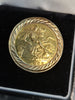 22ct Half Sovereign Coin (1982) mounted in 9ct Ring . - Size P - 8.01g total