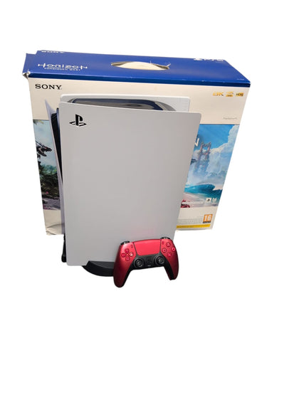 Sony PlayStation 5 Disk Version, with Red Control Pad