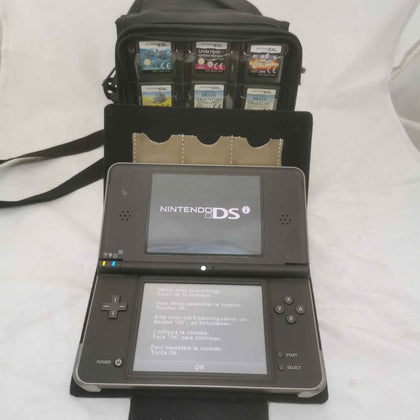 Nintendo DSi XL Console, Dark Brown, With 2 Extra Pens & 16 Game Bundle With Nintendo Case