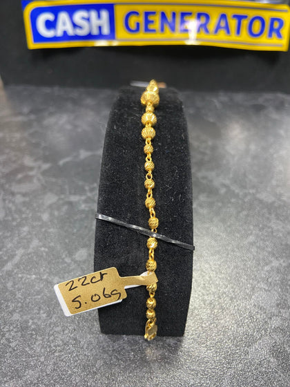 22ct Gold Ladies Bracelet 5.06g