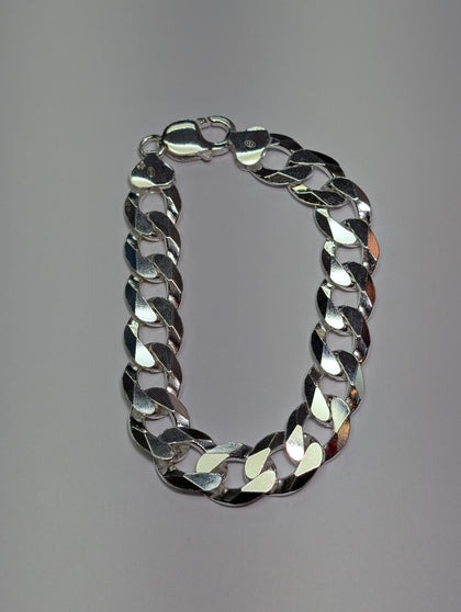 Brand New Silver Curb Bracelet