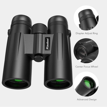 Usogood 12x50 Binoculars For Adults BLACK WITH BAG UNBOXED