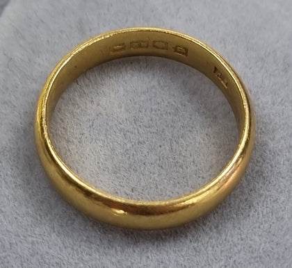 22ct Gold Ring - Size O