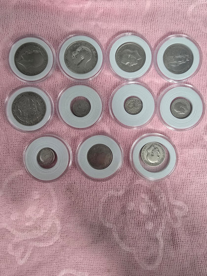 Silver Coins 1920 Below, 81.1G 11 COINS