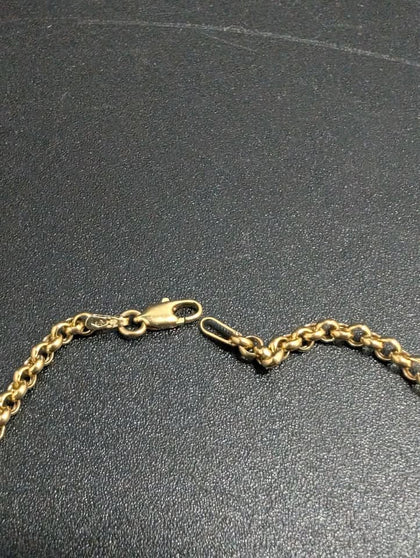9ct Yellow Gold Thin Belcher Bracelet - 9