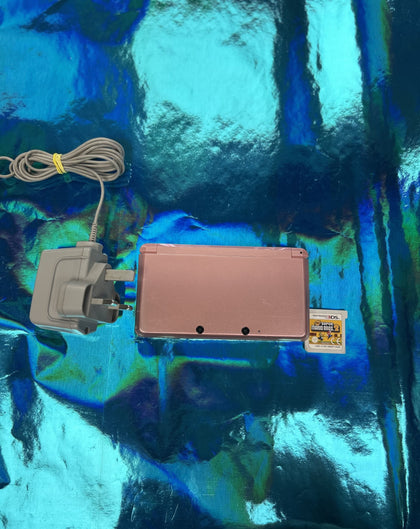 Nintendo 3DS and Super Mario Bros 2 Game Bundle - Metallic Pink *NO STYLUS*.