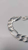 925 Sterling Silver Thick 3 In 1 Figaro Bracelet - 30.93 Grams - 8" Long *BRAND NEW*