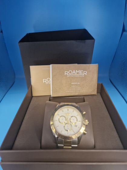 Roamer Monza 100 850837471520 Mens Watch Chronograph Needs New Battery.