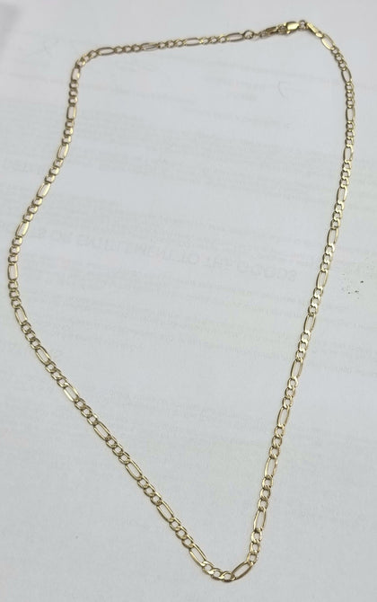 9ct Gold Figaro Chain 19
