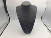 9ct Gold Fine Link Chain Necklace with Solitaire Pendant - 2.88 Grams - 28" Long