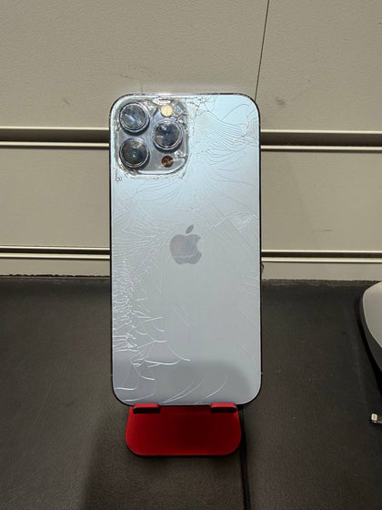 *Cracked Back* Apple iPhone 13 Pro Max 128GB Sierra Blue, Unlocked