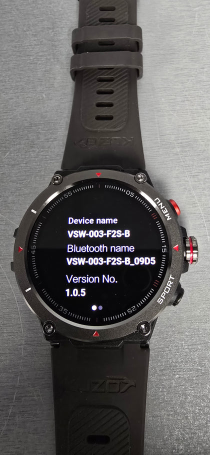 Veho Kuzo FS-2 Sports Smart Watch with GPS - Black ***Boxed With Charger***
