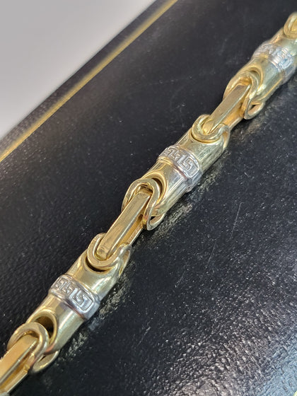 14ct two-tone bracelet - 6.85g - 8