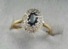 18ct Gold Diamond /Sapphire Ring size N