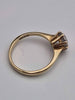 9ct Yellow Gold Single Stone Cubic Zirconia Ring - Size M - 2.18 Grams