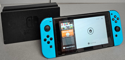 Nintendo Switch Console, 32GB + Neon Blue/Blue Joy-Con