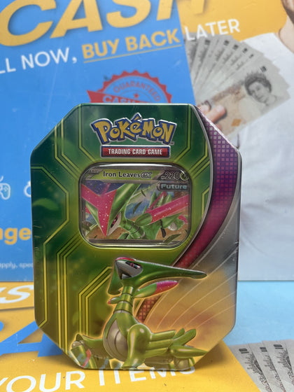 Official Pokémon TCG: Paradox Clash Tin (Iron Leaves EX).