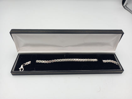 Hallmarked 925 Silver Cube Chain - 8.5