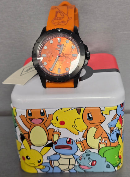 Pokémon Center × Fossil Charmander Orange Watch FS5957 ***Boxed With Tag***