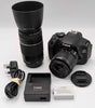 Canon EOS 600D SLR 18-55mm Digital Camera W/ Canon EF 75-300m f/4-5.6 III Black Lens, W/ Accessories