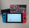 Nintendo Switch Neon Red/Blue Console & 2 Games