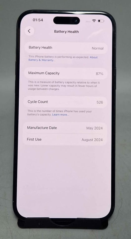 Apple iPhone 15 Plus 128GB Black, Unlocked 87%BH