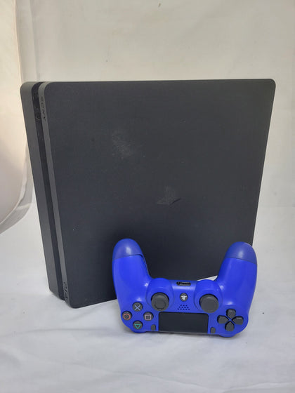 Sony PlayStation 4 Slim 500GB Console - Black - Blue Controller