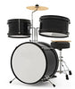 3-Piece Junior Drum Kit Drum Set for Kids 3-6 Years with Sticks & Stool