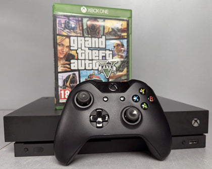 Microsoft Xbox One X 1TB Console Bundle ( + Grand Theft Auto Five ) ** Unboxed **