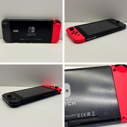 Nintendo Switch Console with Neon Red and Grey Joy Cons