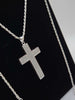 925 silver 22" hallmarked 12.1 grams Big cross with CZ Stones