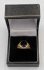 375 9K HALLMARKED, YELLOW GOLD OPAL RING, 3.4G Size: U/22, Boxed *SLIGHT DAMAGE TO BAND*