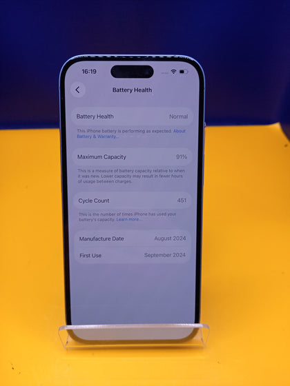 Apple iPhone 16 128gb 91%bh