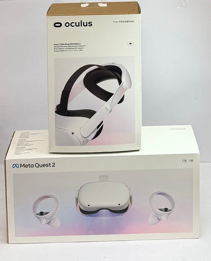 Meta Quest 2 128gb & Elite Strap with battery boxed