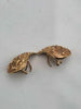 Pair Of 9ct Yellow Gold Scrollwork Omega Back Earrings - 5.35 Grams