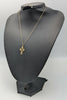 9CT 375 HALLMARKED IRISH CROSS ON LINK CHAIN, 16", 1.2G