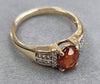 9ct Gold Ring /Orange Stone Size Q