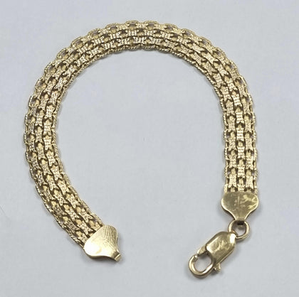 Yellow Gold over Silver Bismark Bracelet