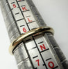 9ct yellow gold solitaire diamond twist ring size M