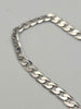9ct White Gold Curb Bracelet - 7.5" Long - 3.89 Grams