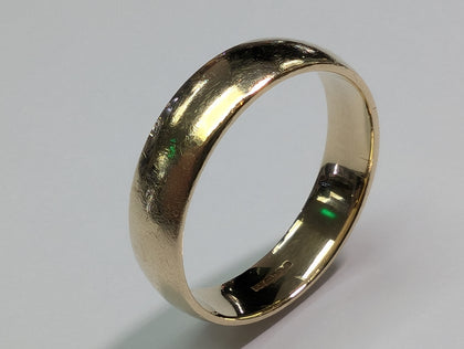 9CT GOLD WEDDING BAND SIZE R