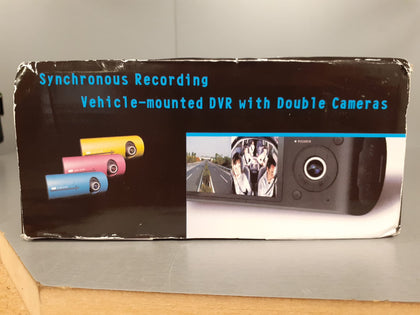 R300 Synchronous Recording Vehicle-mounted DVR Camcorder With Double Cameras-black