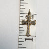 9ct Yellow And White Gold Cross Pendant - 1.76G - Hallmarked - Iridescent Effect On The Yellow Gold