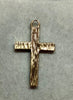 9ct yellow gold cross pendant
