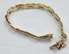 9ct Gold Woven link Bracelet 2 Tone 7.5"