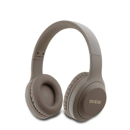 Guess Classic Metal Logo Wireless Headphones - Brown