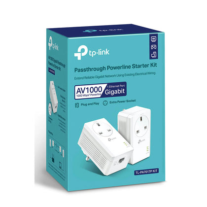 TP-Link AV1000 Gigabit Passthrough Powerline Starter Kit *Collection Only*