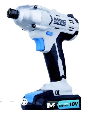 Mac Allister 18V 1.5Ah Li-Ion Cordless Combi Drill Mscd18-Li-2 - with 2 batteries, charger and carry case.