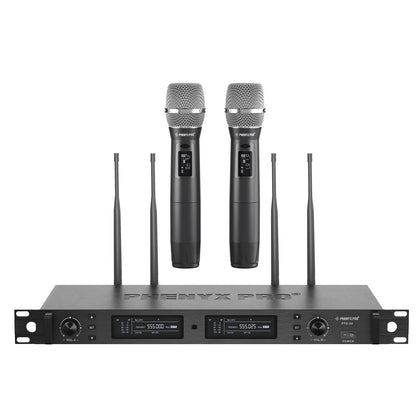 Phenyx Pro PTV-1D Dual VHF Wireless Microphone System