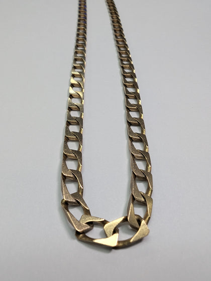 9ct gold square link chain